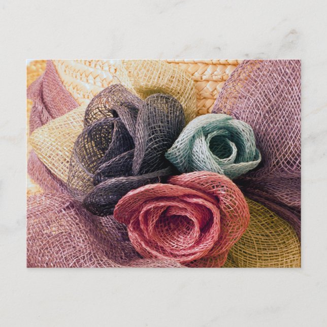 Cartão Postal Rosas Raffia (Frente)