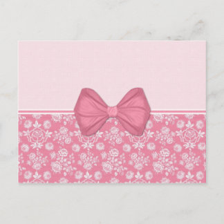 Cartão Postal Rosas rosa com Arco