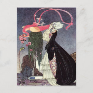 Cartão Postal Rosas rosa de um Pavão