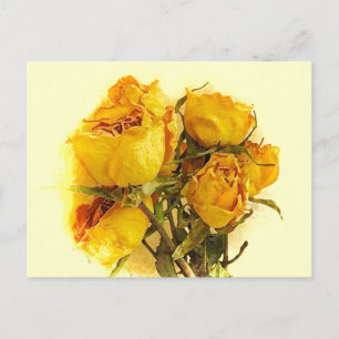 Cartão Postal Rosas secas