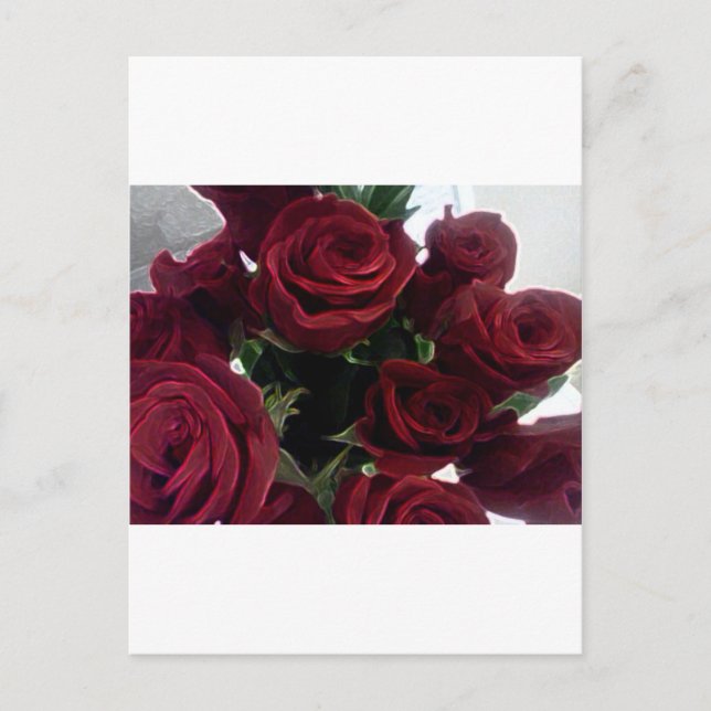 CARTÃO POSTAL ROSAS VERMELHAS LINDAS (Frente)