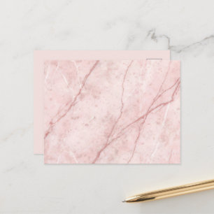 Cartão Postal Rose Marble Orgânico Blush Rosa Empolvilhado