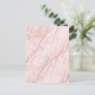 Cartão Postal Rose Marble Orgânico Blush Rosa Empolvilhado