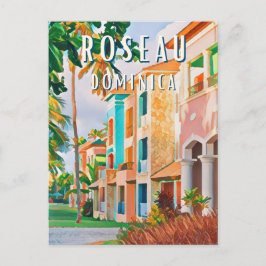 Cartão Postal Roseau, la ville tropicale de la Dominique