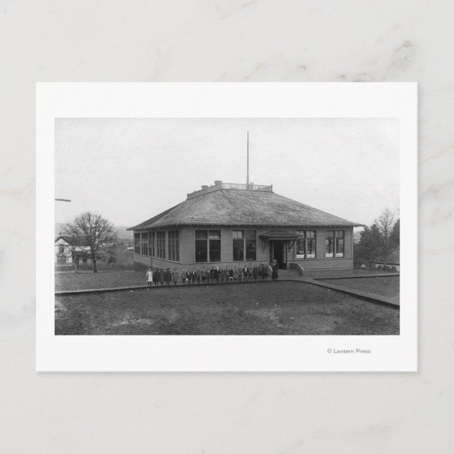 Cartão Postal Roseburg, OR View of West Side Public School (Frente)