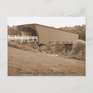 Cartão Postal Roseman Bridge Winterset, Iowa