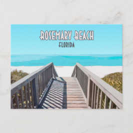 Cartão Postal Rosemary Beach, Flórida, Golfo, Vintage