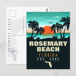 Cartão Postal Rosemary Beach Flórida Retro Sunset 80