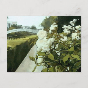 Cartão Postal rosevascanais de veneza c/ apoio de ampulheta Cart