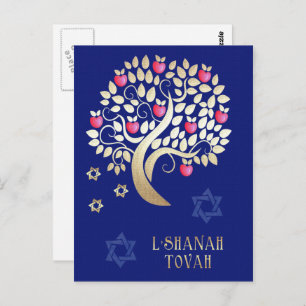 Cartão Postal Rosh Hashanah Ano Novo Judaico