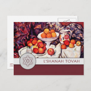 Cartão Postal Rosh Hashanah Belas Artes de Ano Novo Judaicas