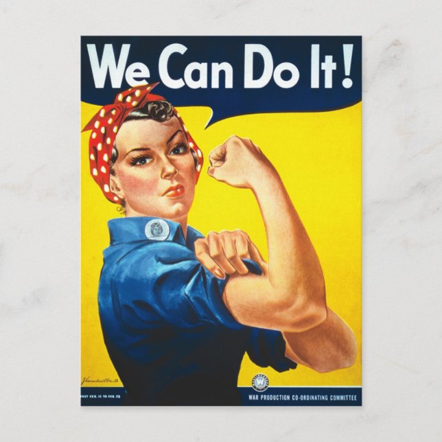 Cartão Postal Rosie The Riveter (Frente)