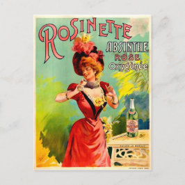 Cartão Postal Rosinette Absinthe Rosa Oxygénée Vintage Fine Art