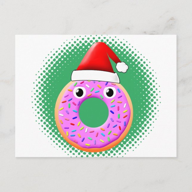 Cartão Postal Rosquinha Com Olhos E Prensas Santas Desenho De Ch (Frente)