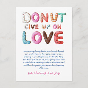Cartão Postal ROSQUINHA Desistir de Mudança de Amor Planos de Da