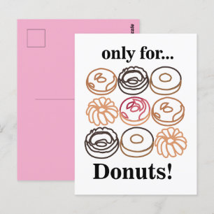 Cartão Postal Rosquinha Donut Doce Engraçado