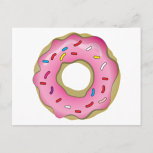 Cartão Postal Rosquinha elegante com saliência e borrachas