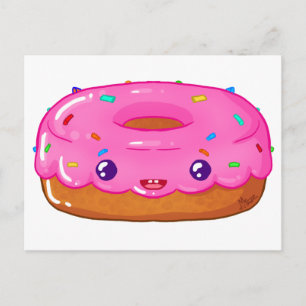 Cartão Postal rosquinha kawaii