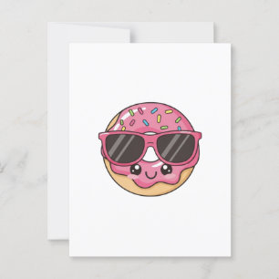 Cartão Postal Rosquinha legal com óculos de sol
