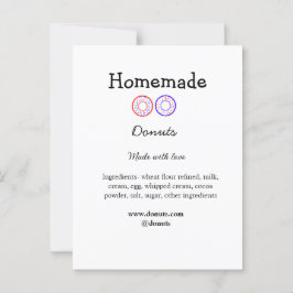 Cartão Postal Rosquinhas caseiras feitas com amor adicionar text