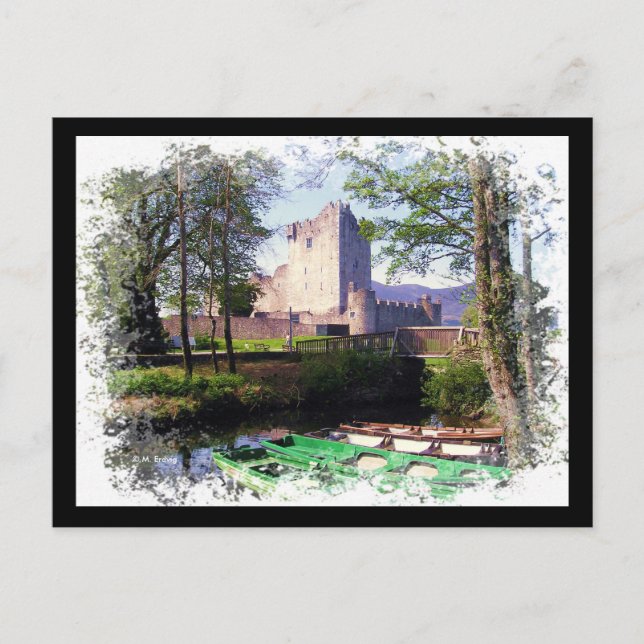 Cartão Postal Ross Castle Ireland Postcard (Frente)