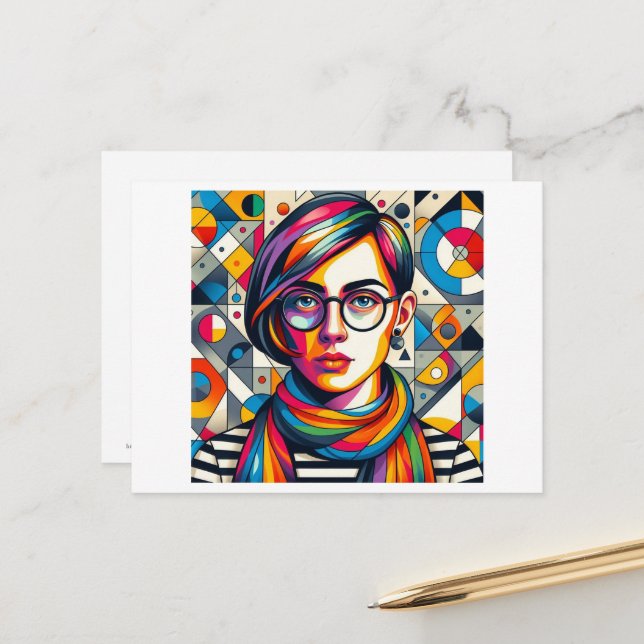 Cartão Postal Rosto Colorido (Frente/Verso In Situ)