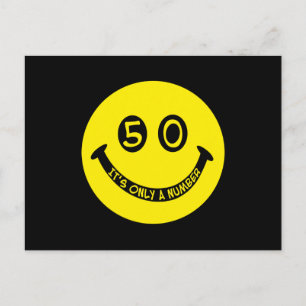 Cartão Postal Rosto de 50 anos, é só um número!
