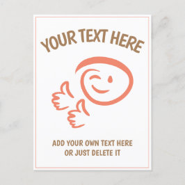 Cartão Postal Rosto de Emoji Piscando Duas Polegares Acima. Dood