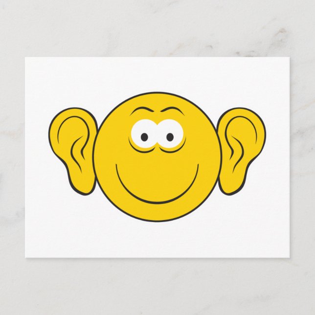 Cartão Postal Rosto de Grandes Orelhas (Frente)