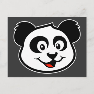 Cartão Postal Rosto de Panda Fofo