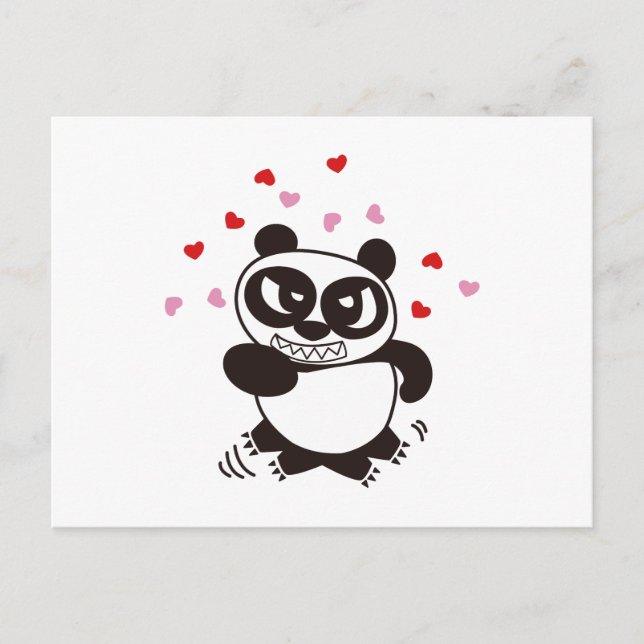 Cartão Postal Rosto de Panda Irritado 32 (Frente)