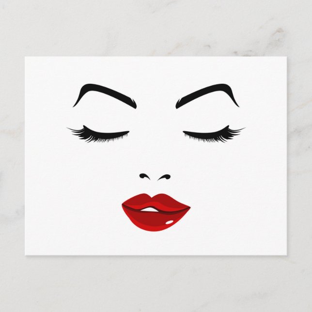 Cartão Postal Rosto Elegante (Frente)