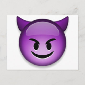 Cartão Postal Rosto Emoji travesso
