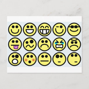 Cartão Postal rosto feliz emoticon