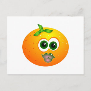 Cartão Postal Rosto Laranja