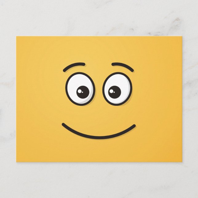 Cartão Postal Rosto sorridente com olhos abertos (Frente)