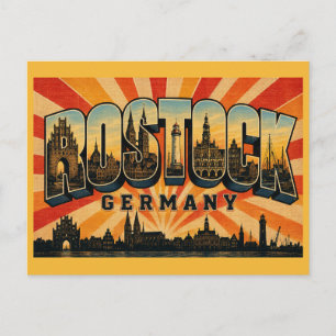 Cartão Postal Rostock Alemanha Steintor