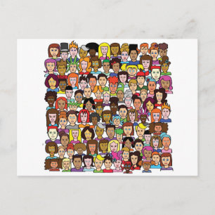 Cartão Postal Rostos Bonitos