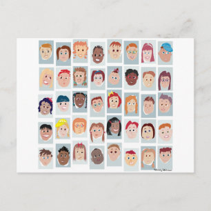 Cartão Postal Rostos das crianças