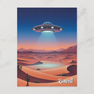 Cartão Postal Roswell New Mexico UFO