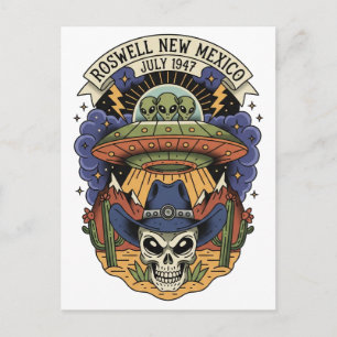 Cartão Postal Roswell Novo México Alienígena