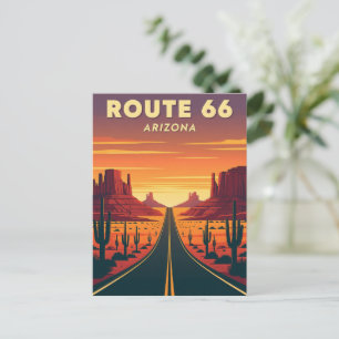 Cartão Postal Rota 66 Arizona Mother Road Viagem Vintage
