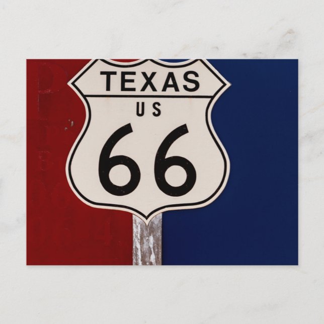 Cartão Postal Rota 66 do Texas (Frente)