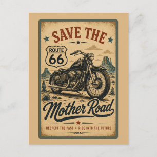 Cartão Postal Rota 66 Moto Monumento Vale Mãe Estrada