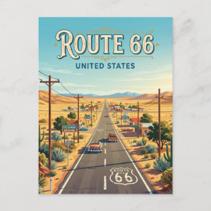 Cartão Postal Rota 66 perto de Seligman Arizona