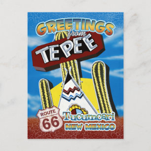 Cartão Postal Rota 66 Saudações Tucumcari Novo México Cartão-Pos