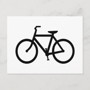 Cartão Postal Rota de Bicicleta Preta