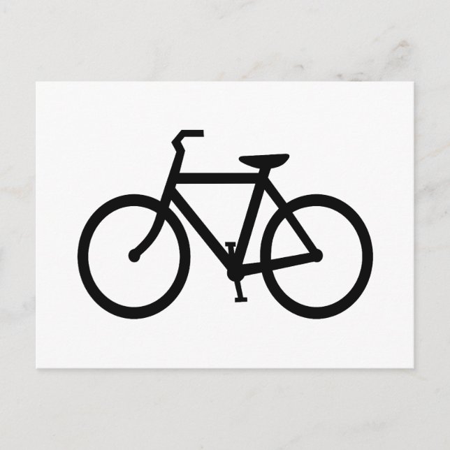 Cartão Postal Rota de Bicicleta Preta (Frente)