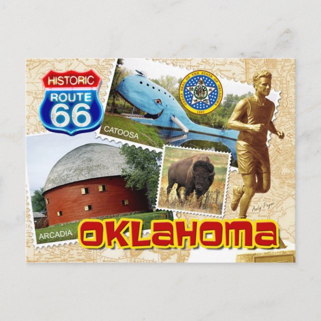 Cartão Postal Rota Histórica 66, Oklahoma (Frente)