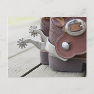 Cartão Postal Rotas em botas de cowboy